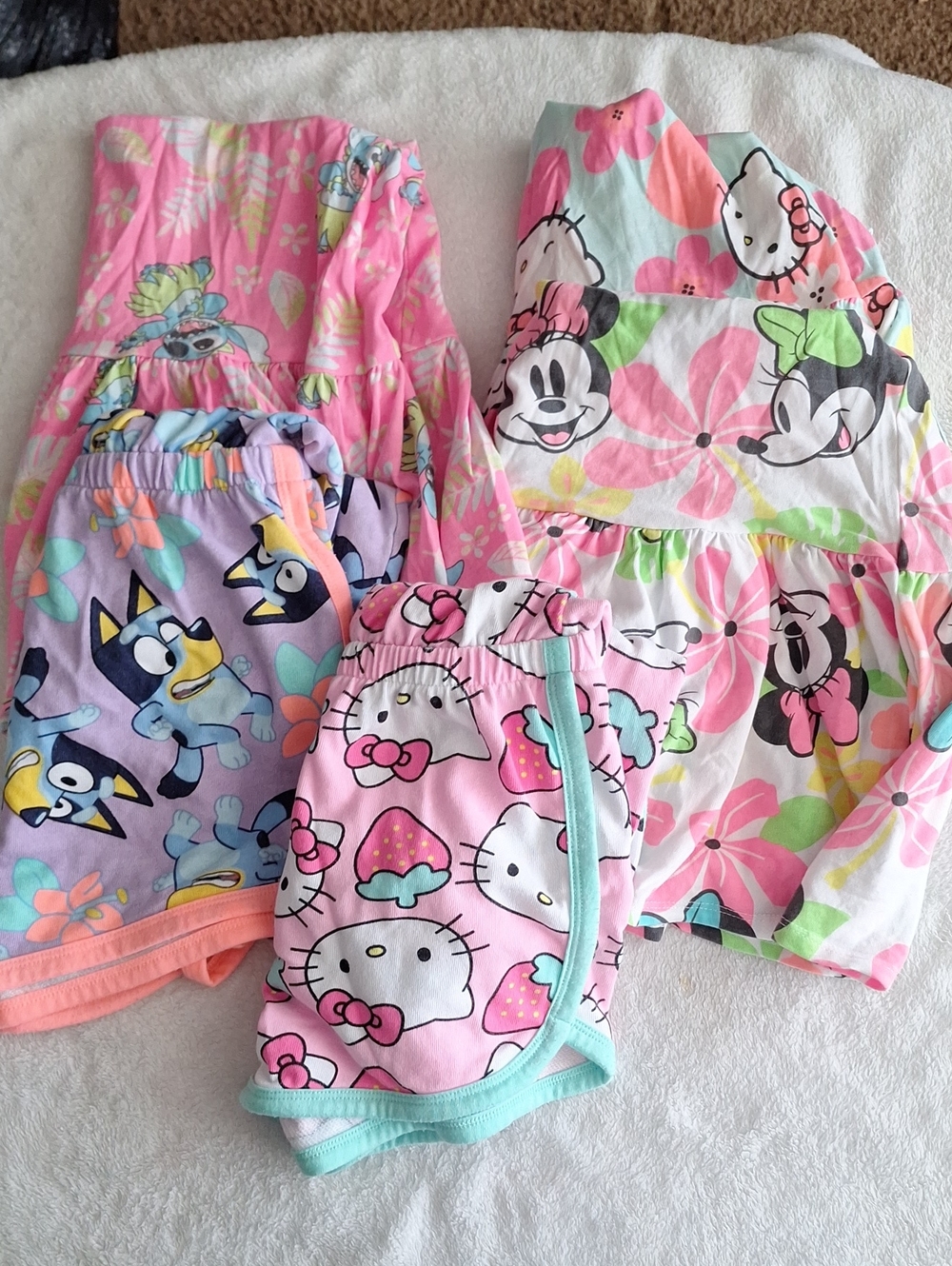 Hello Kitty Pink and Mint Strawberry Print Sleeveless Romper